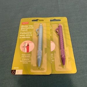 Binder clip, mechanical, pencil